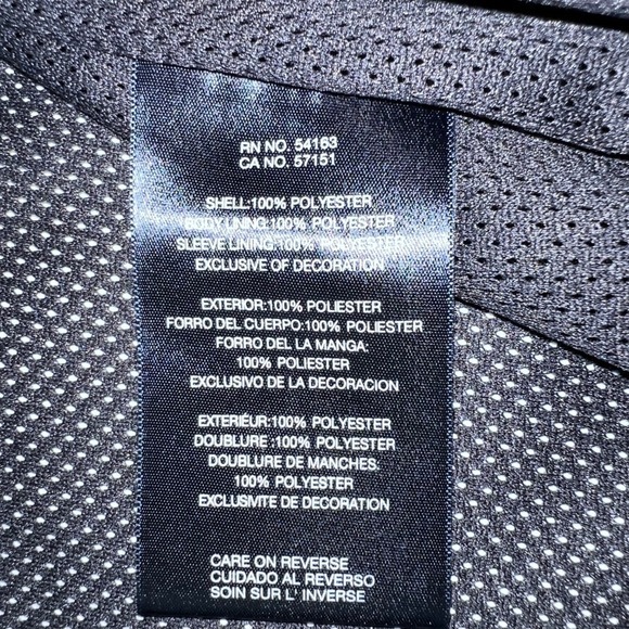 Tommy Hilfiger Zip Up Windbreaker Rain Jacket Size Medium‎ Leaves Blue - Picture 10 of 10